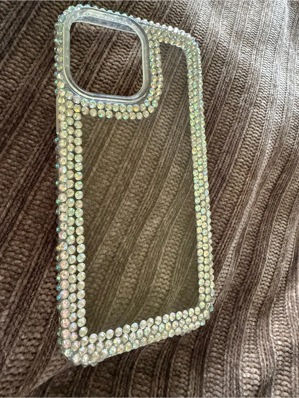 Sparkling Crystal Rhinestone Phone Case - Clear Silver-iphone 13 pro max
